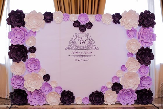 Фотографии: Фотозона или баннера на свадьбу уже ждет вас.